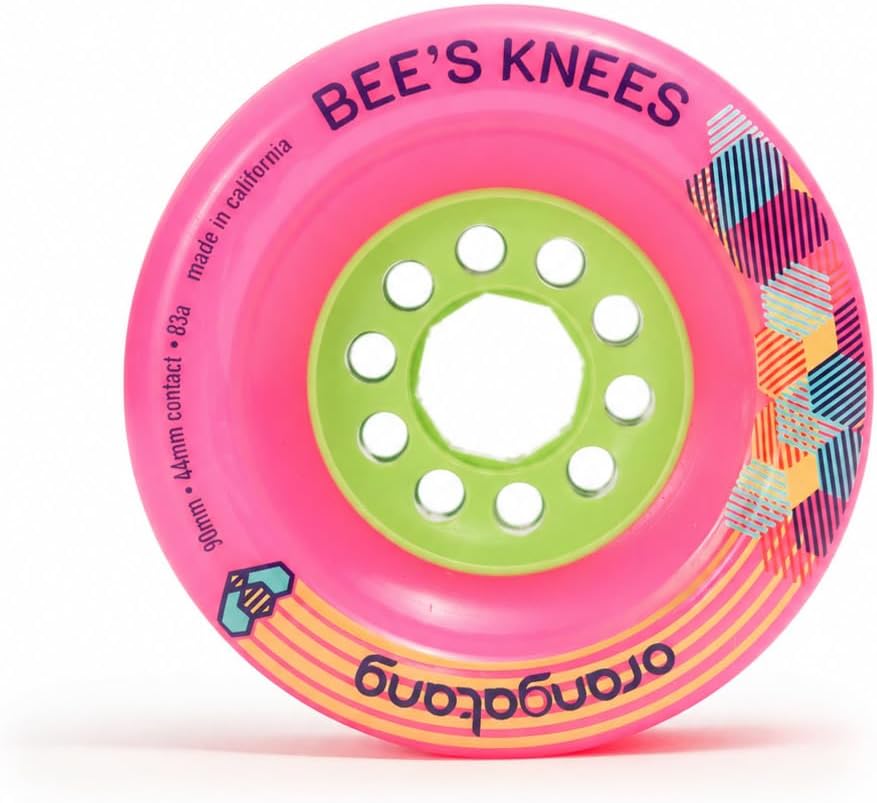 Bee's Knees 90mm Longboard Wheels for Smooth Commuting, Urban Cruising, DIY Electric Skateboards, Eboards