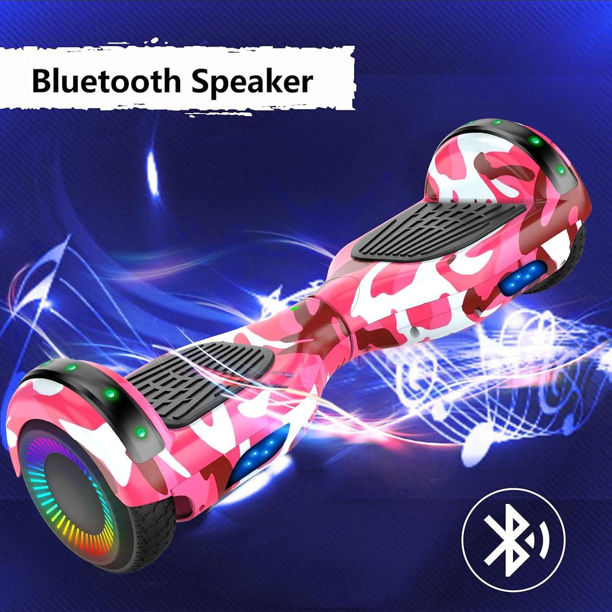 Self-Balancing Scooter with Seat Attachment Adjustable Frame