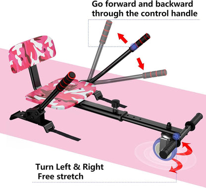 Self-Balancing Scooter with Seat Attachment Adjustable Frame