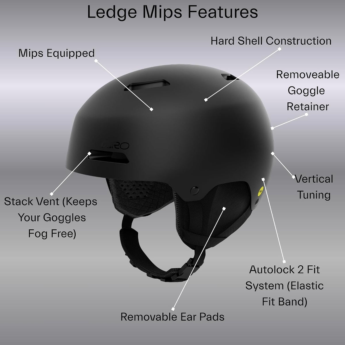 Ledge MIPS Ski Helmet - Snowboard Helmet for Men, Women & Youth