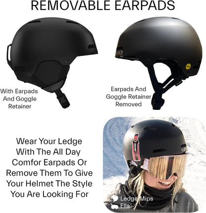 Ledge MIPS Ski Helmet - Snowboard Helmet for Men, Women & Youth