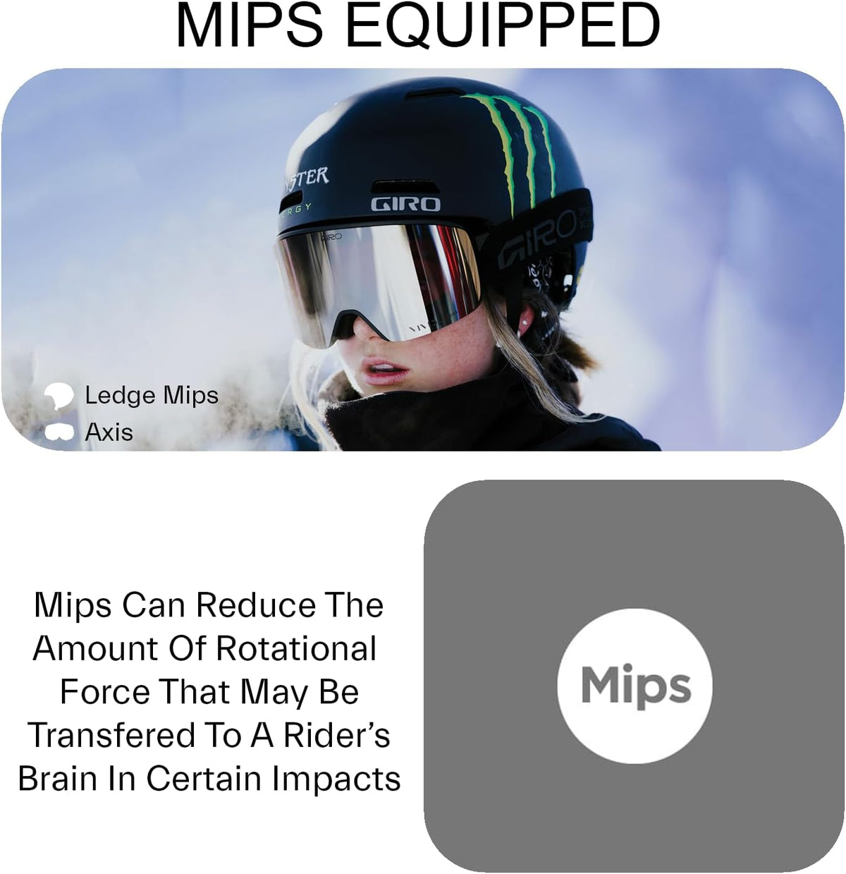 Ledge MIPS Ski Helmet - Snowboard Helmet for Men, Women & Youth