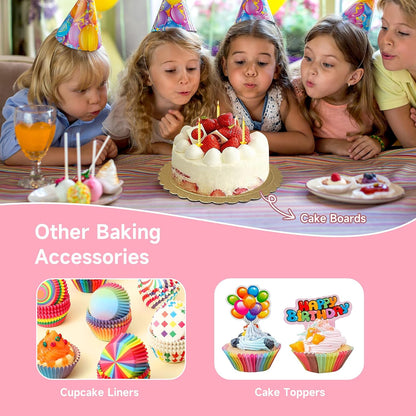 Cake Decorating Kit - Cake Turntable for Decorating with Baking Springform Pans, Cake Leveler, Numbered Piping Tips, 2 Spatulas, Baking Supplies Tools