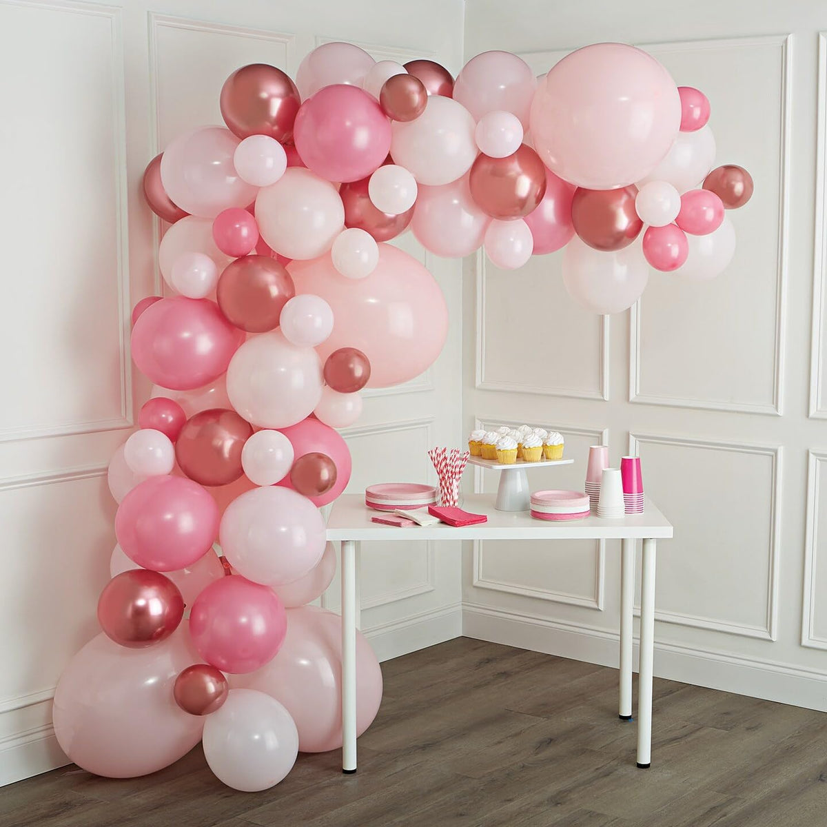Pink Balloons, 50 Pcs Light Pink for Girls Princess Baby Shower Party Decor
