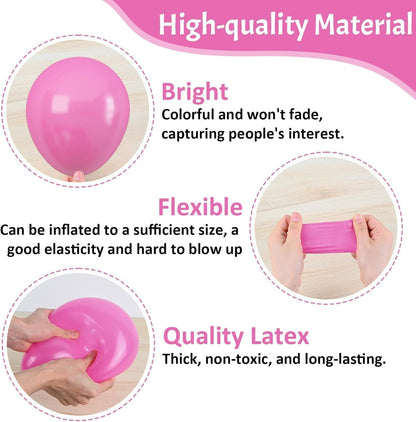 Pink Balloons, 50 Pcs Light Pink for Girls Princess Baby Shower Party Decor