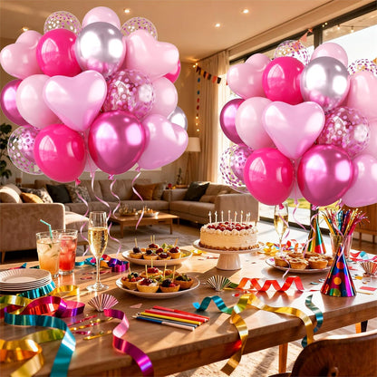 Pink Balloons for Women Birthday Party Decorations