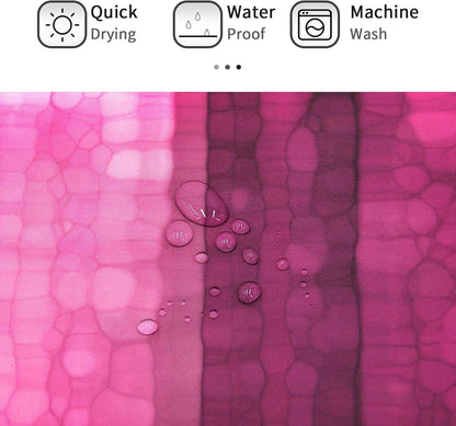 Pink Abstract Ombre Striped Shower Curtain,72x72