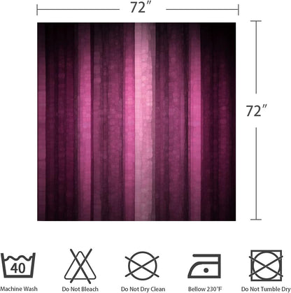 Pink Abstract Ombre Striped Shower Curtain,72x72