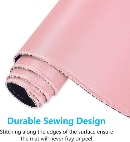 Large Mouse Pad, Extended Gaming Mouse Mat with Stitched Edges, Full Size Desk Mats with Non-Slip Base, Computer Big Desktop Keyboard Pad for Gamer, Laptop, Office, 23.6 x 11.8 in, Pink