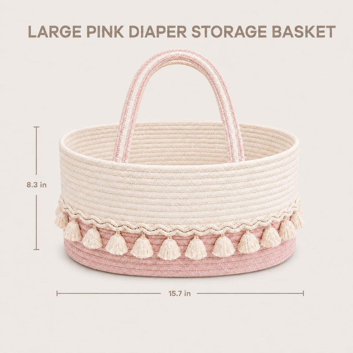 Baby Diaper Caddy Organizer, Portable Nursery Storage Basket