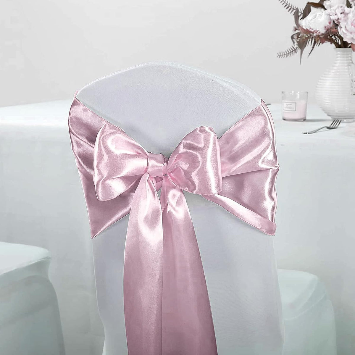 12 Pack Pink Table Runners, Satin Table Runner 12x108 Inches Long, Silk and Smooth Fabric Table Runner for Wedding, Parties, Banquets, Events Decoration