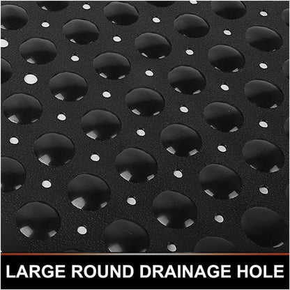 53x53cm Shower Mat Suction Cup PVC Anti Slip Bath Square Floor Pad Non Safety for Bathtub Bathroom Carpet(1x Pink)