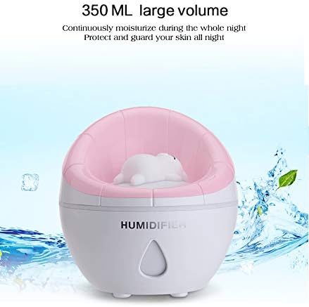 USB Small Sofa Humidifier, Mini Cool Humidifier 350ml Water Volume, One Touch Shut-Off for Home Office Bedroom (Pink)