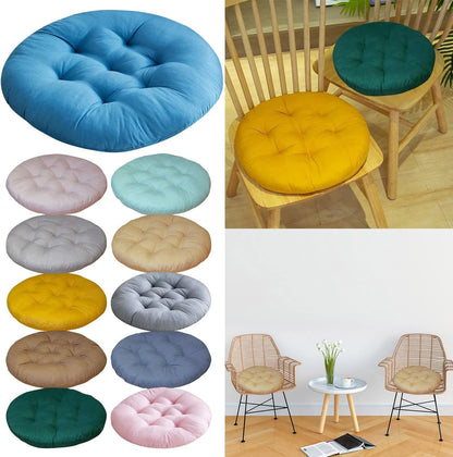Set of 2 Round Chair Cushion 14"x14" Memory Foam Circular Dining Kitchen Chair Seat Cushion,Non Slip Floor Seat Cushion for Indoor Outdoor Chair Pad (Pink)