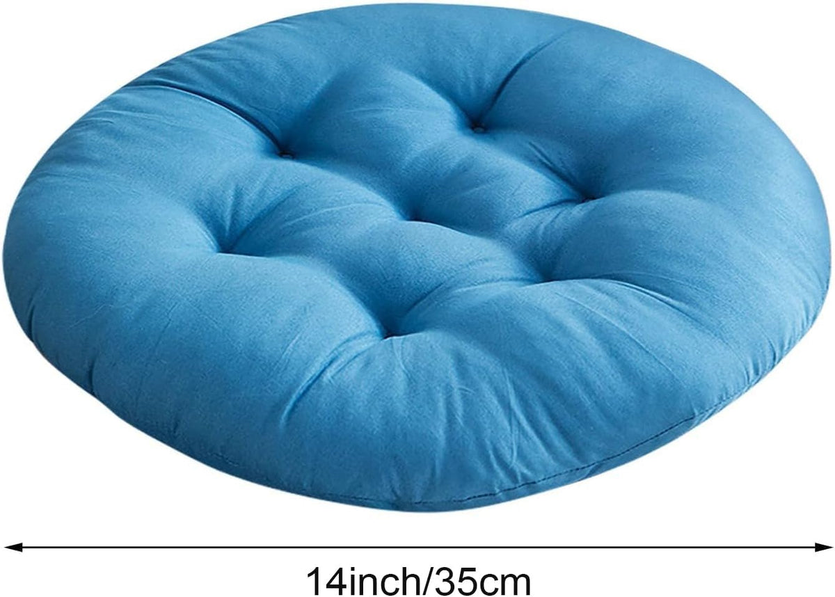Set of 2 Round Chair Cushion 14"x14" Memory Foam Circular Dining Kitchen Chair Seat Cushion,Non Slip Floor Seat Cushion for Indoor Outdoor Chair Pad (Pink)
