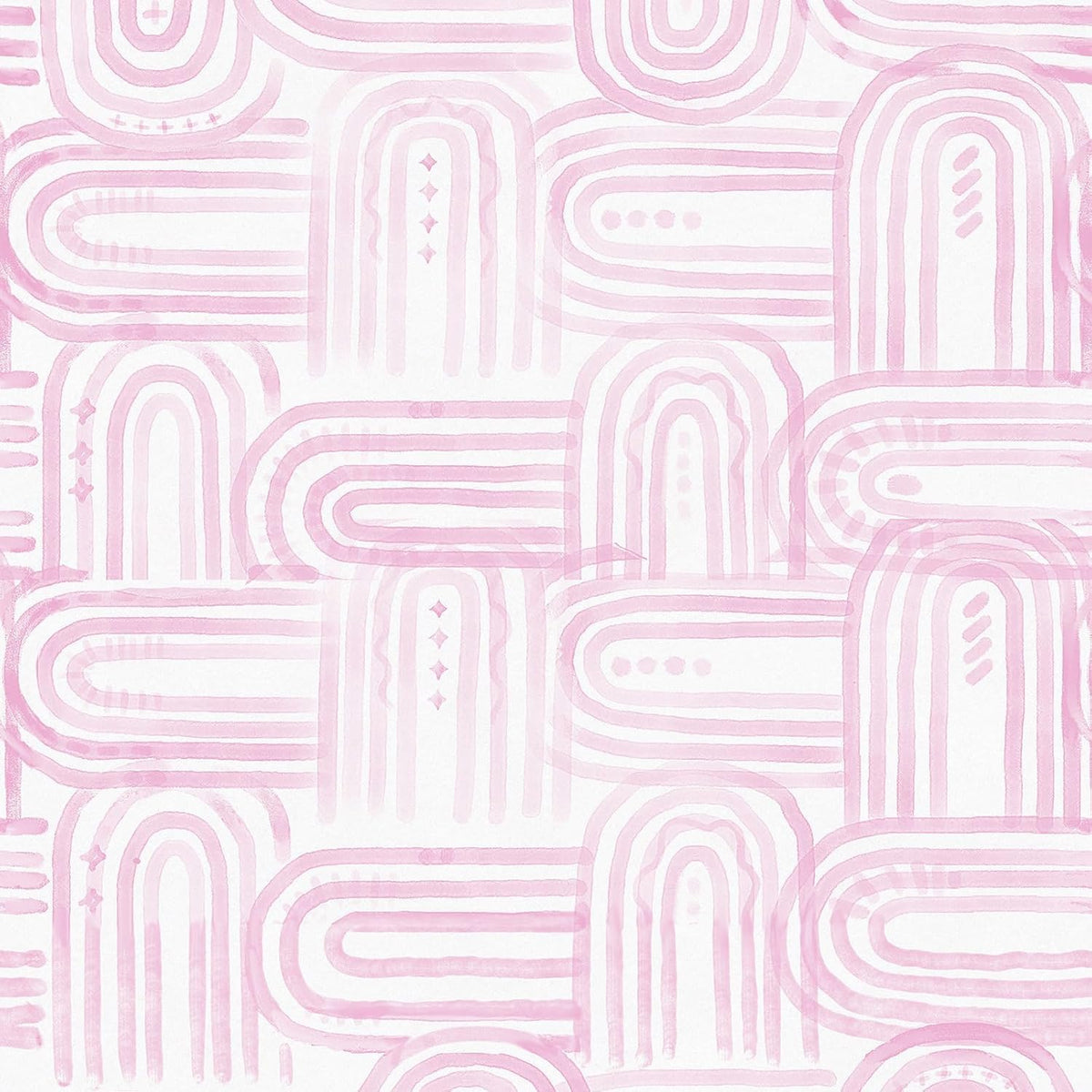 Boho Peel and Stick Wallpaper Modern Light Pink Contact Paper 17.3"x 1200" Self-Adhesive Removable Waterproof Geometric Wallpaper Vinyl Roll for Bathroom Bedroom Cabinets Décor
