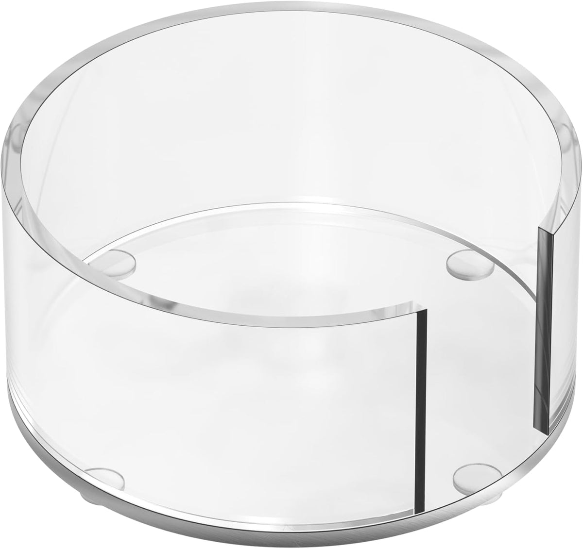 Scalloped Acrylic Drink Coaster Set 4‑Pack with Holder – Pink Minimalist Beverage Coasters, Non‑Slip Table Protector, Modern Housewarming Gift