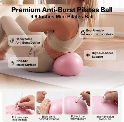 14PCS Pilates Kit for Women,Pilates Circle with TPR-Handle