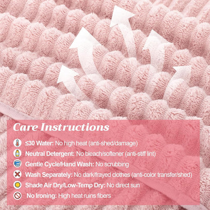4 Pcs Extra Large Bath Towel 40x80'' Oversized Microfiber Bath Sheet,Pink