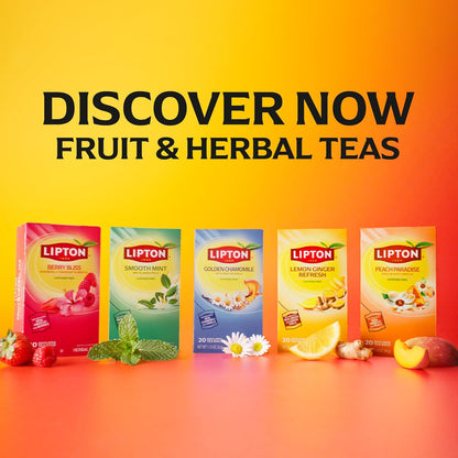 Peach Paradise Tea Bags, caffeine free Tea, Fruit and Herbal Tea, Individually Wrapped, 20 Tea Bags
