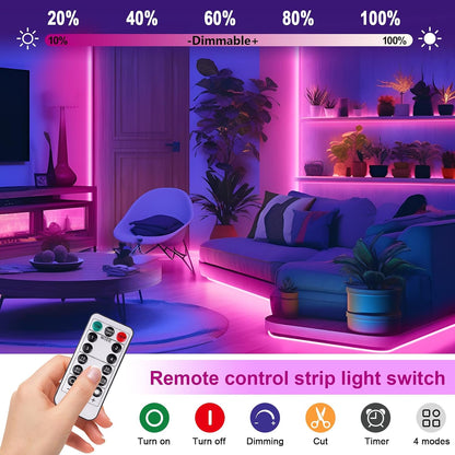 OMIKA Pink 6.56FT COB LED Strip Lights Battery Powered, Natural White Light Strip with Remote Control Dimmable Flexible Cuttable Tape Lights for Cabinet Shelves Bedroom (2 Pack)