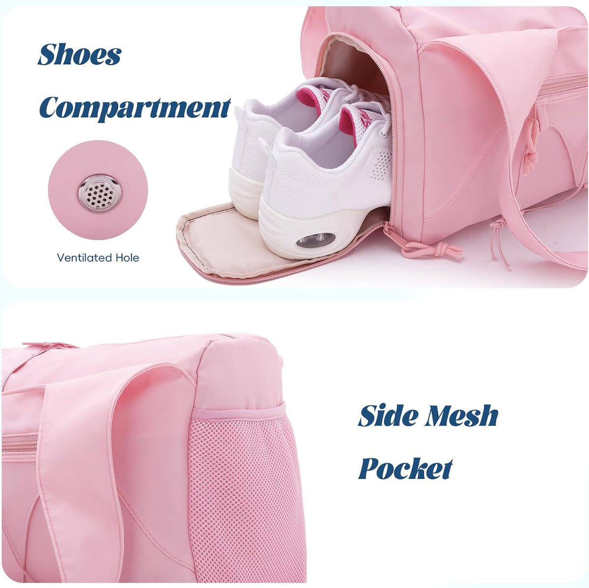 Gym Bag for Women Sports Duffel Bag Lightweight Yoga Tote Travel Carry On Handbag with Shoes Compartment