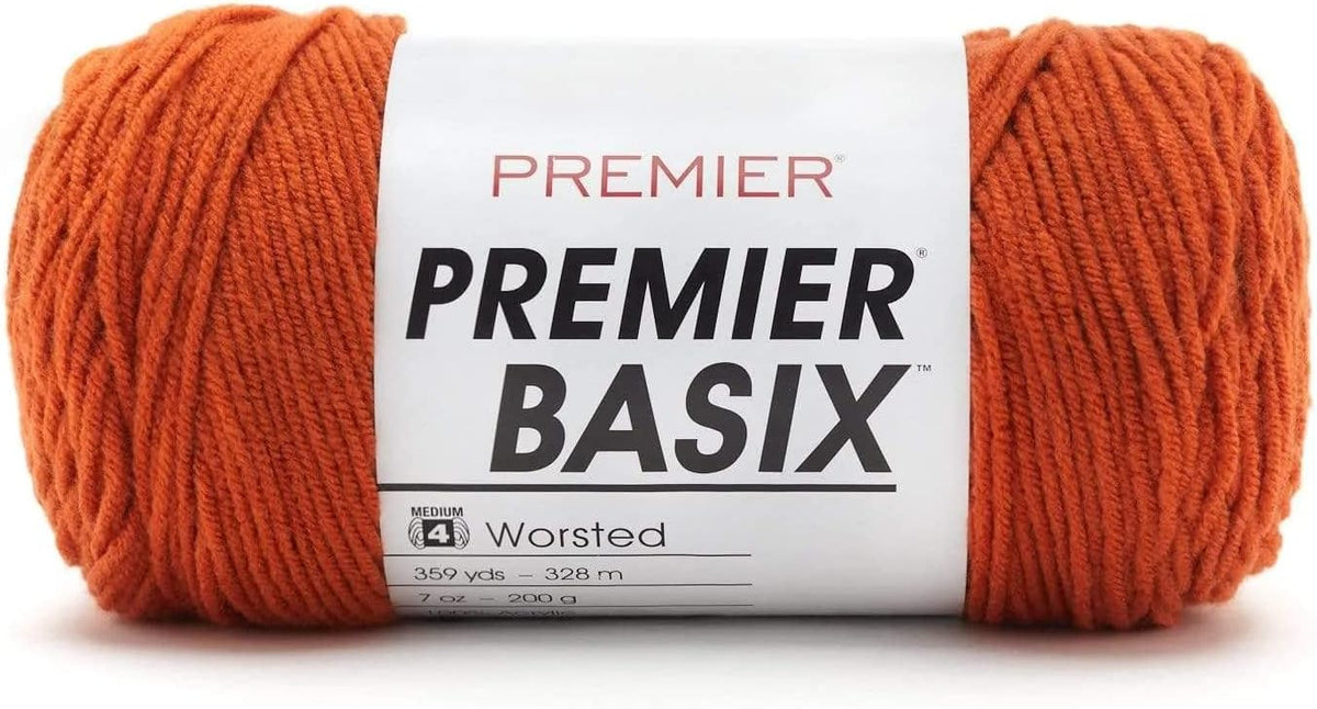 Basix Worsted Yarn, Made of Acrylic, Ideal for Crocheting and Knitting, Apricot, 7 oz, 359 Yards