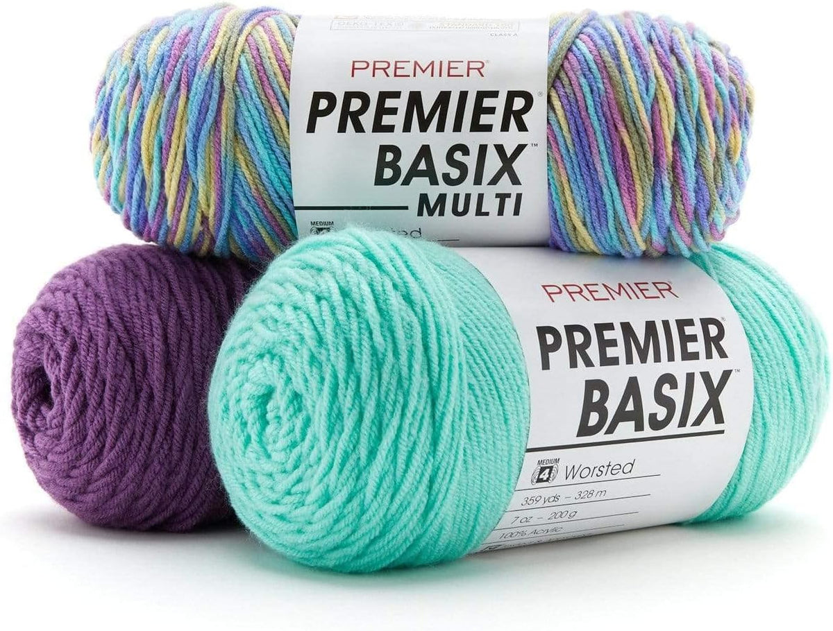 Basix Worsted Yarn, Made of Acrylic, Ideal for Crocheting and Knitting, Apricot, 7 oz, 359 Yards