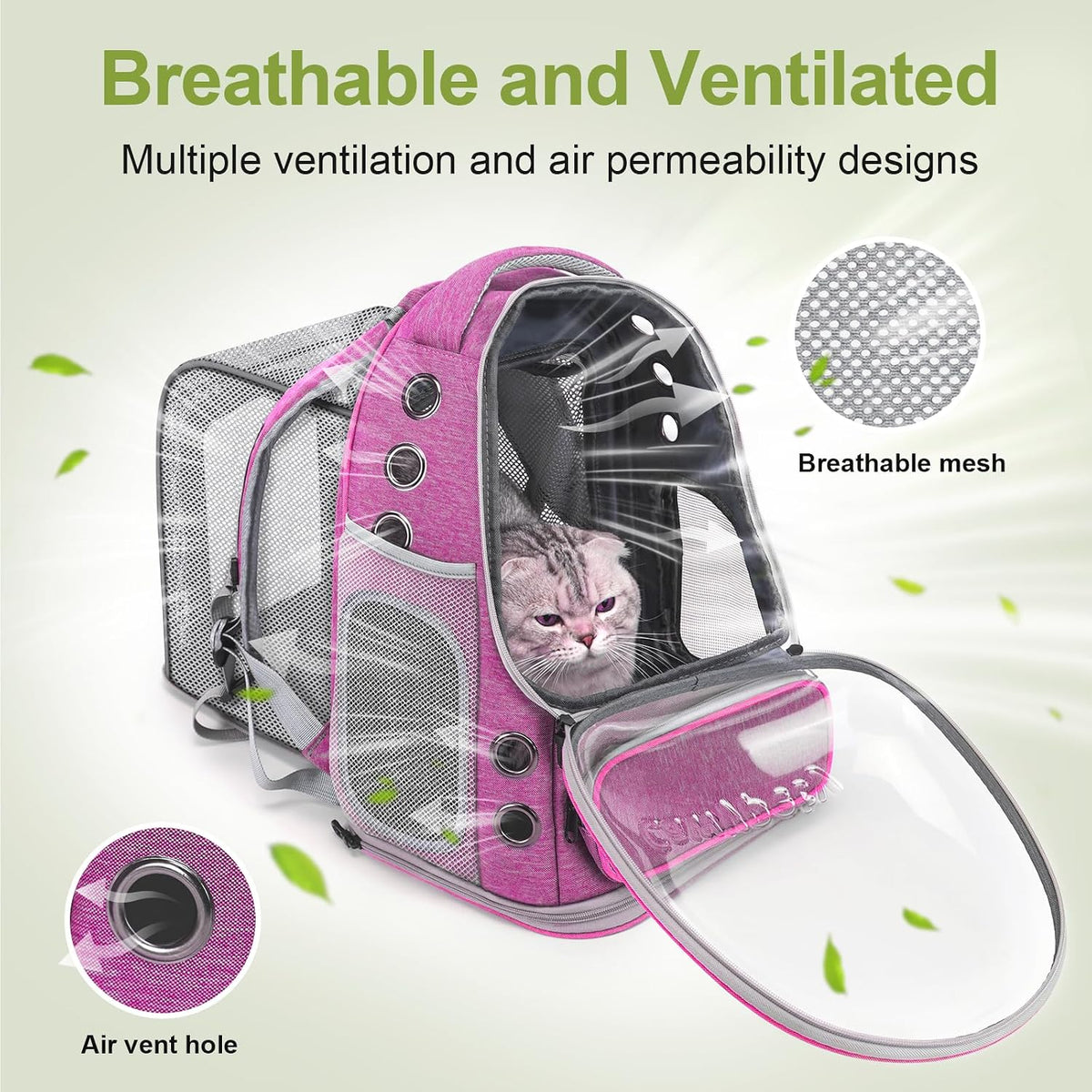 Expandable Cat Backpack Large Space Cat Bubble Backpack Carrier