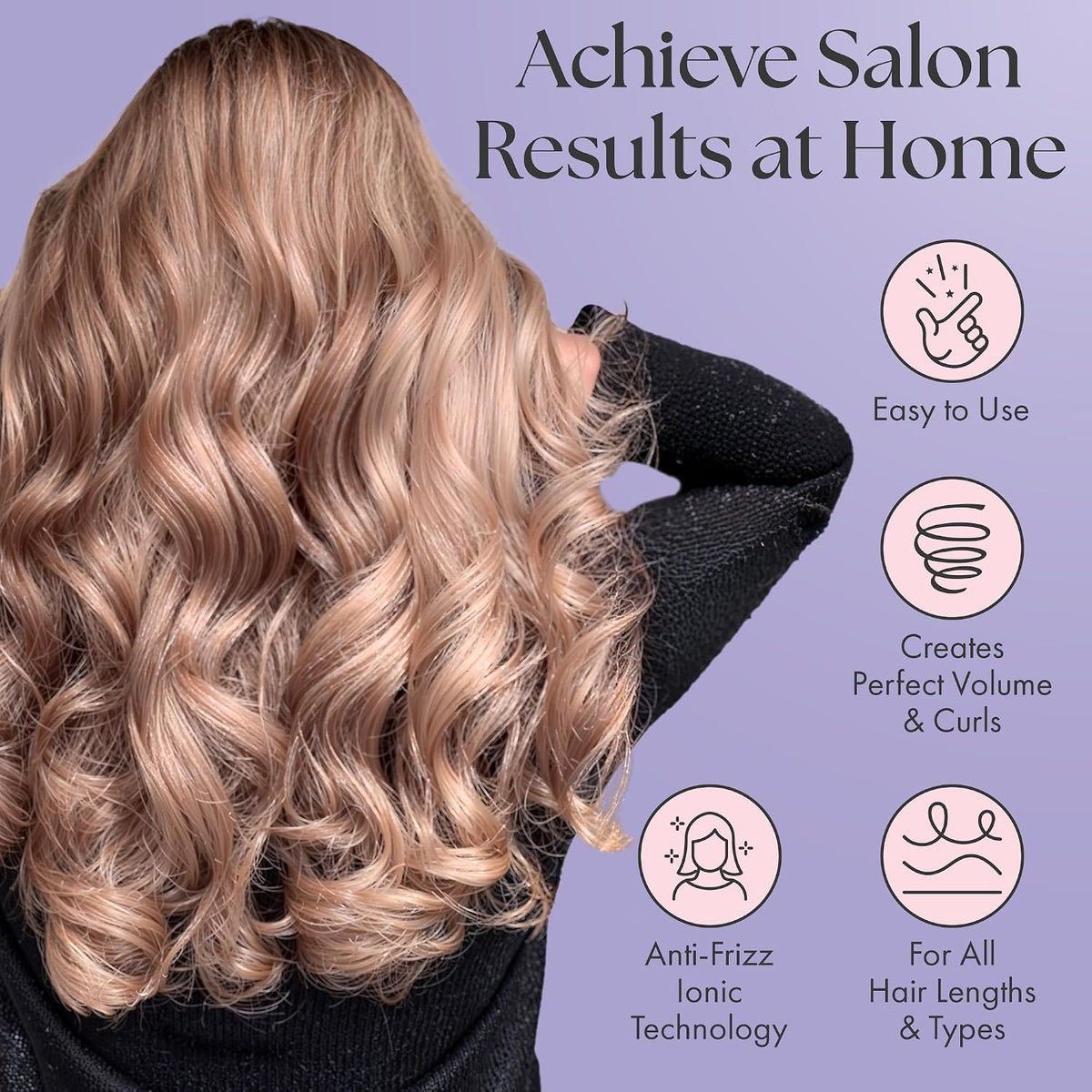 Round Brush Set for Blow Out 4 Brushes for Voluminous Blowouts