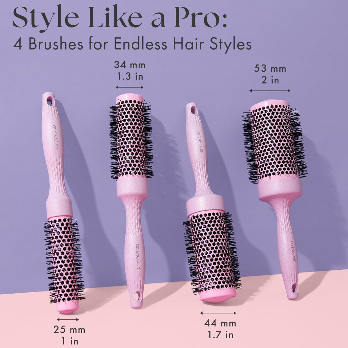 Round Brush Set for Blow Out 4 Brushes for Voluminous Blowouts