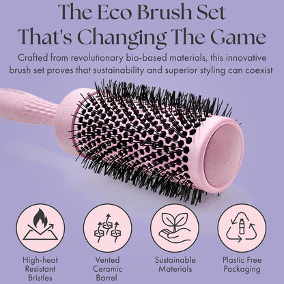 Round Brush Set for Blow Out 4 Brushes for Voluminous Blowouts