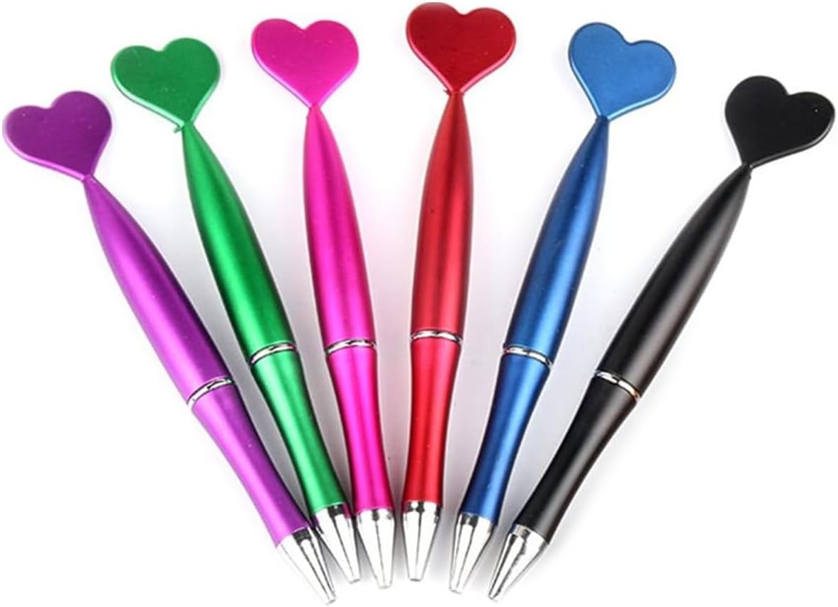 Cute Kawaii Heart of The Peach Shape Gel Ink Pens Ballpoint Pens office Supplies for Stationery Novelty Pens 6PCS