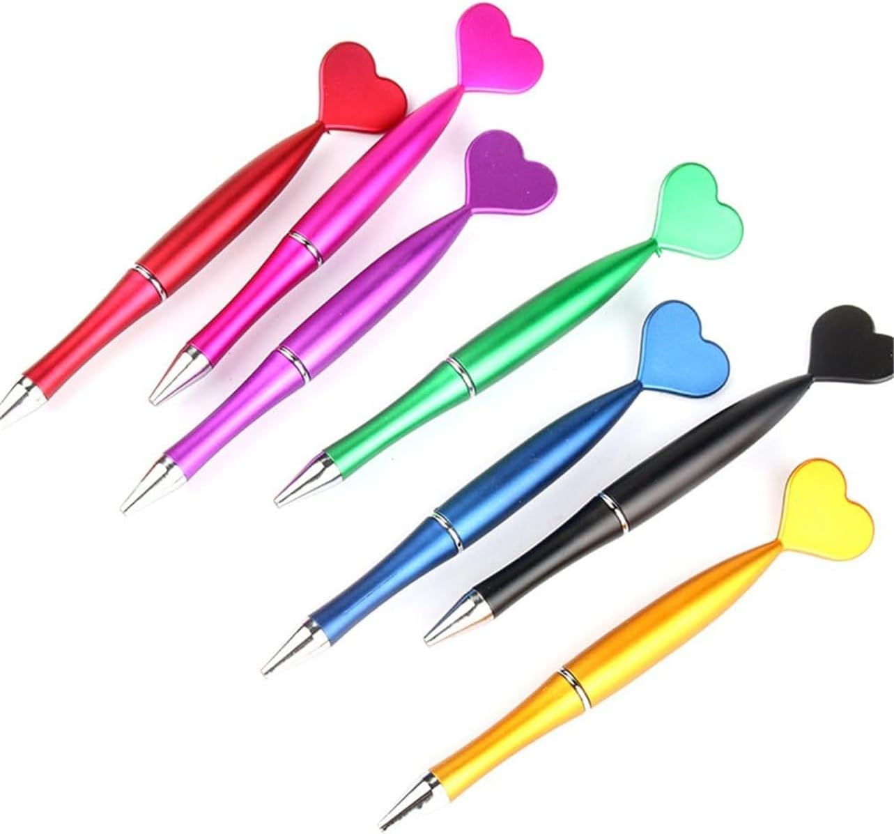 Cute Kawaii Heart of The Peach Shape Gel Ink Pens Ballpoint Pens office Supplies for Stationery Novelty Pens 6PCS