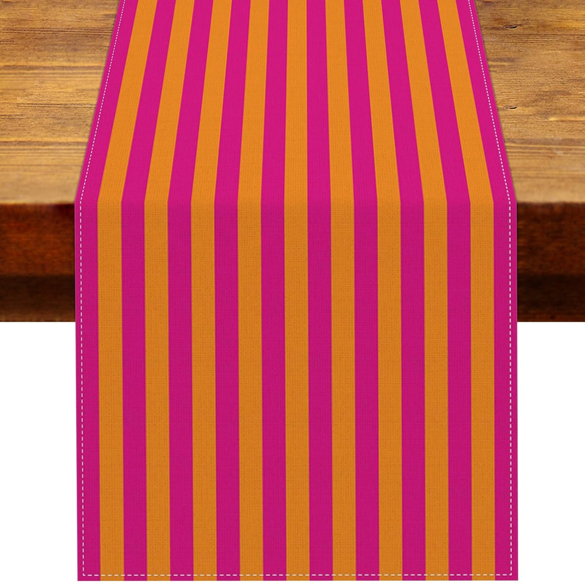 Hot Pink and Orange Cabana Table Runner Senior Sunrise Decorations