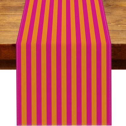 Hot Pink and Orange Cabana Table Runner Senior Sunrise Decorations