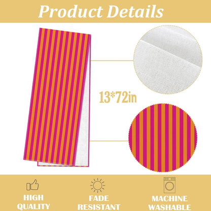 Hot Pink and Orange Cabana Table Runner Senior Sunrise Decorations