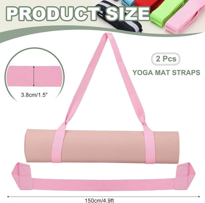 Yoga Mat Straps for Carrying, Adjustable Exercise Mat Sling Holder Multi Purpose Mats Carrier