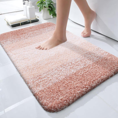 Small Bathroom Rugs 24x16, Extra Soft Absorbent Microfiber Bath Rugs