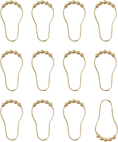 70"x72" Fabric Shower Curtain with 12 Hooks, Blush Gold Leopard 13-Piece Shower Set