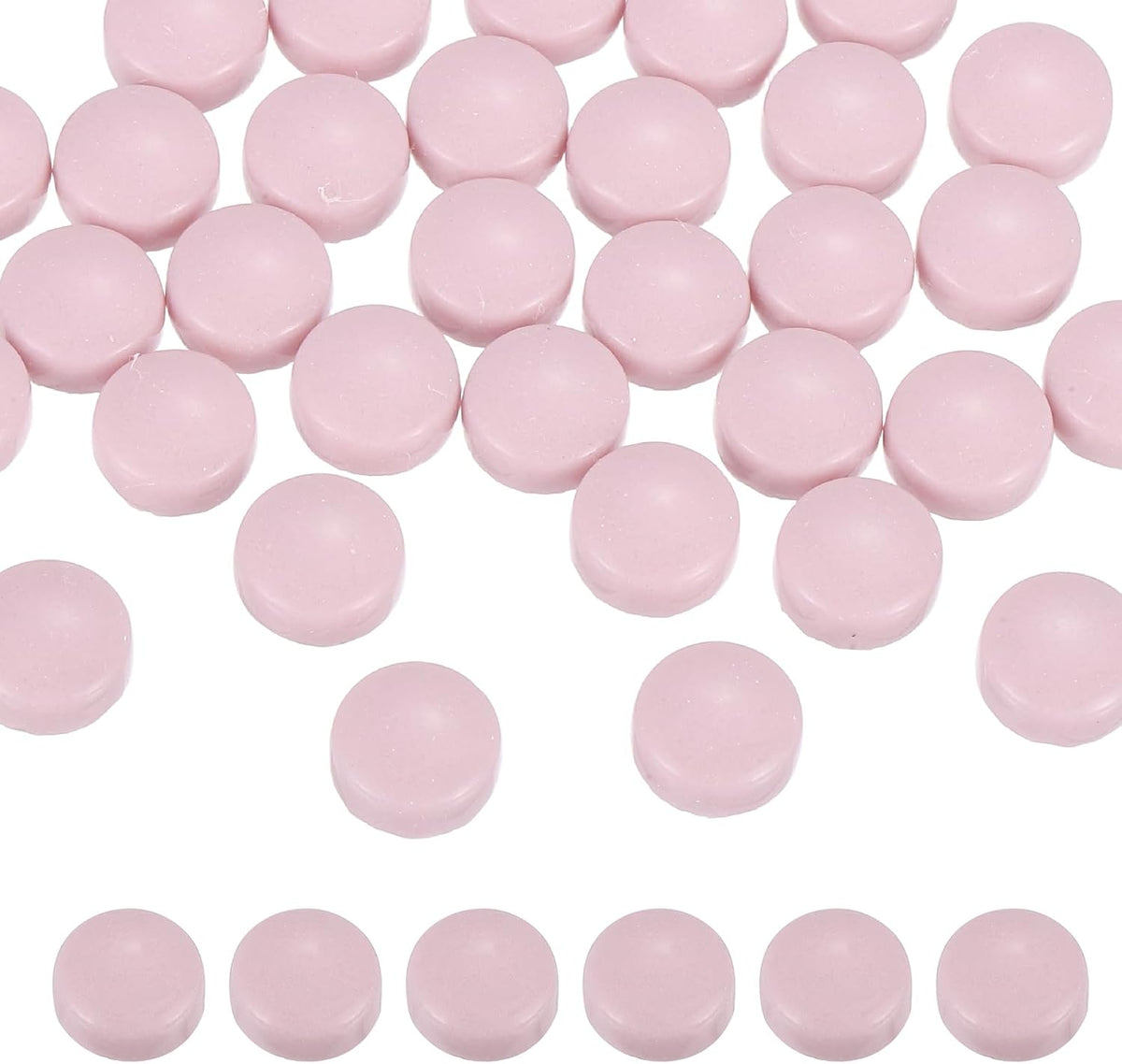 12mm Glass Mosaic Tiles, 300g Round Iridescent Glass Pieces Recycled Mosaic Tile Bulk for Vase Flower Pots Aquarium Decor Garden Project DIY Art Craft, Purple Pink