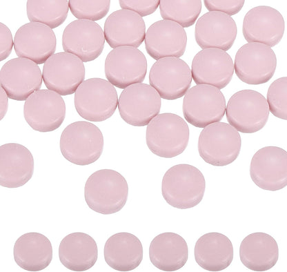 12mm Glass Mosaic Tiles, 300g Round Iridescent Glass Pieces Recycled Mosaic Tile Bulk for Vase Flower Pots Aquarium Decor Garden Project DIY Art Craft, Purple Pink