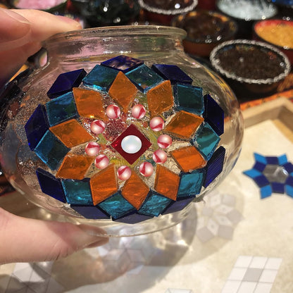 12mm Glass Mosaic Tiles, 300g Round Iridescent Glass Pieces Recycled Mosaic Tile Bulk for Vase Flower Pots Aquarium Decor Garden Project DIY Art Craft, Purple Pink