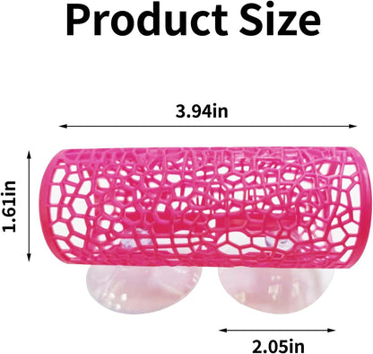 Betta Tunnel Hideout Pink Floating Fish Cave with Suction Cups Betta House for Play Rest and Breeding Aquarium Decor Small Fish Tank Safe Resin Betta Toys and Hide Shelter