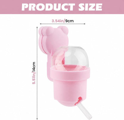 Magnetic Hamster Water Bottle, 3.7 oz Glass Small Pet Water Dispenser