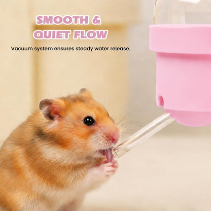 Magnetic Hamster Water Bottle, 3.7 oz Glass Small Pet Water Dispenser