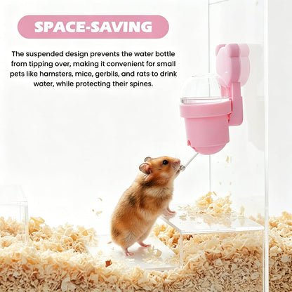 Magnetic Hamster Water Bottle, 3.7 oz Glass Small Pet Water Dispenser