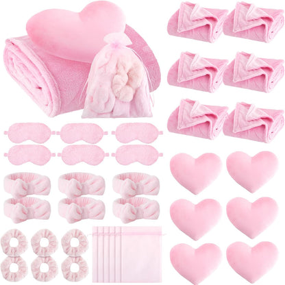 36 Pcs Sleepover Party Favor, Solid Color, Pink