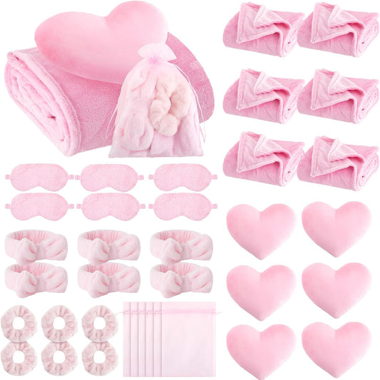 36 Pcs Sleepover Party Favor, Solid Color, Pink