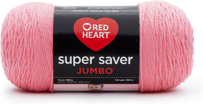 E302 Super Saver Jumbo Yarn, Perfect Pink, 10.5 x 5 x 5